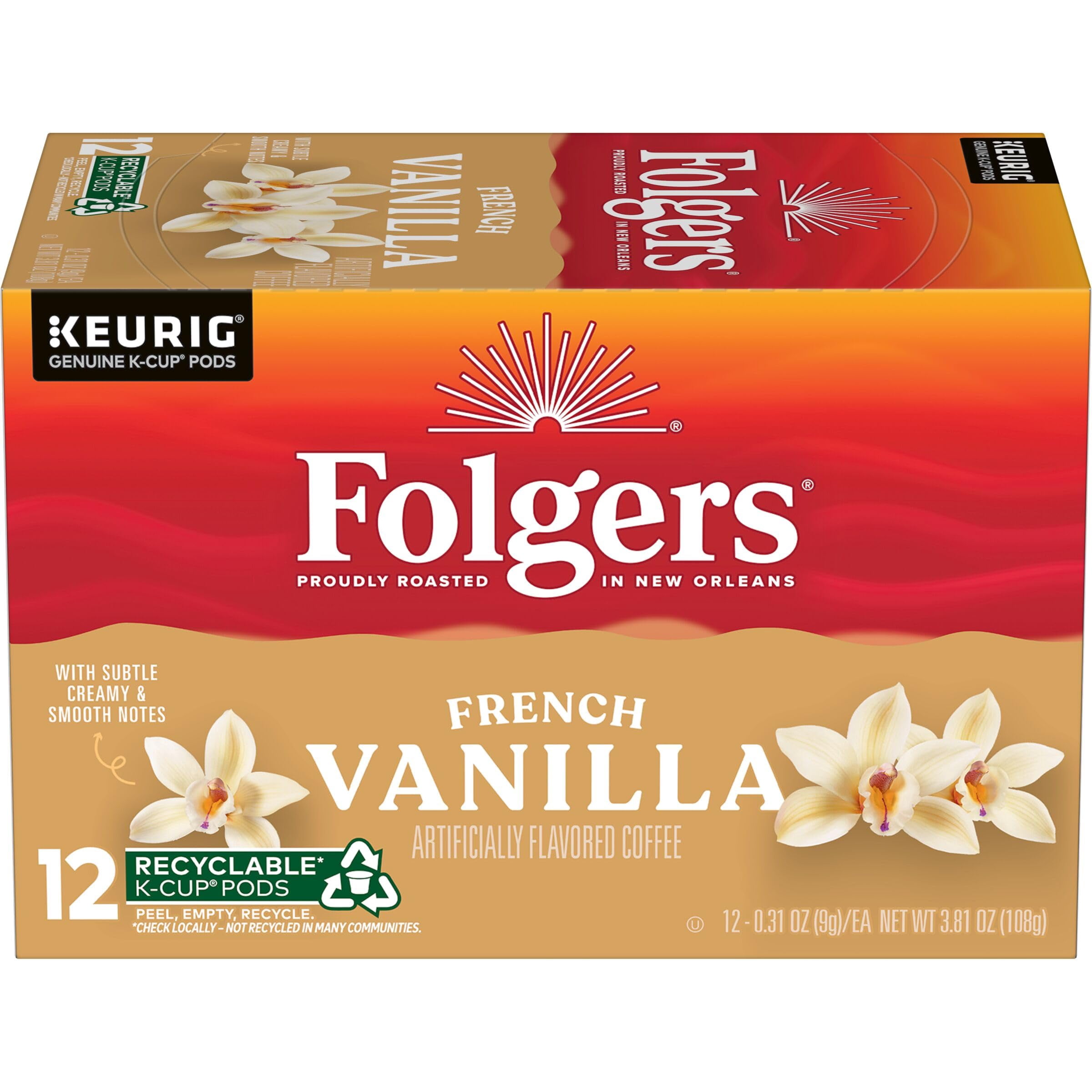 Folgers French Vanilla Coffee 11 5 Oz 2 Pk
