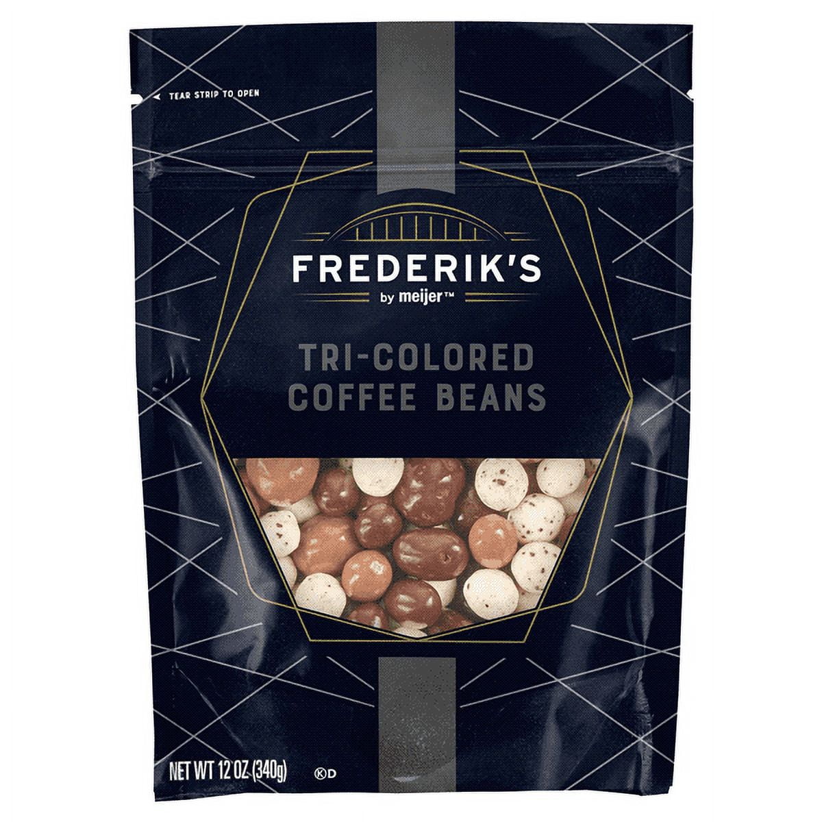 Pack of 2 Frederik's by Meijer Tri-Colored Coffee Beans, 12 oz