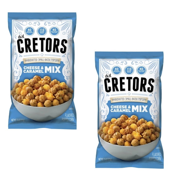 G.H.2PACK,Cretors Handcrafted Small-Batch Popcorn Cheese & Caramel Mix