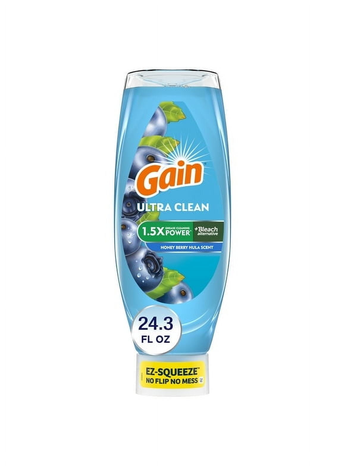 Pack of 2 Gain EZ-Squeeze Dishwashing Liquid Dish Soap, Honeyberry Hula, 24.3 fl oz