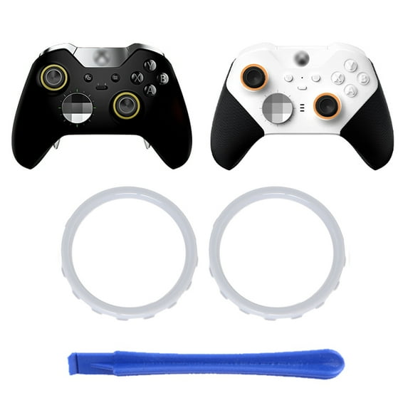 Pack of 2 Game Controller Rocker Ring Decorative Ring for Xbox One Elite / Elite Series 2 Controller-White