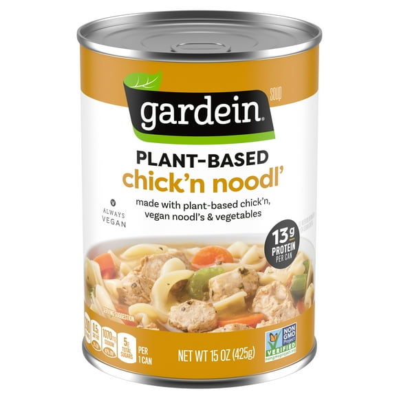 Pack of 2 Gardein Vegan Plant-Based Chick'n Noodl' Soup, 15 oz (Package May Vary)