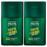 Pack of 2 Garnier Fructis Style Matte And Messy Liquid Hair Putty for Men, 4.2 Ounce