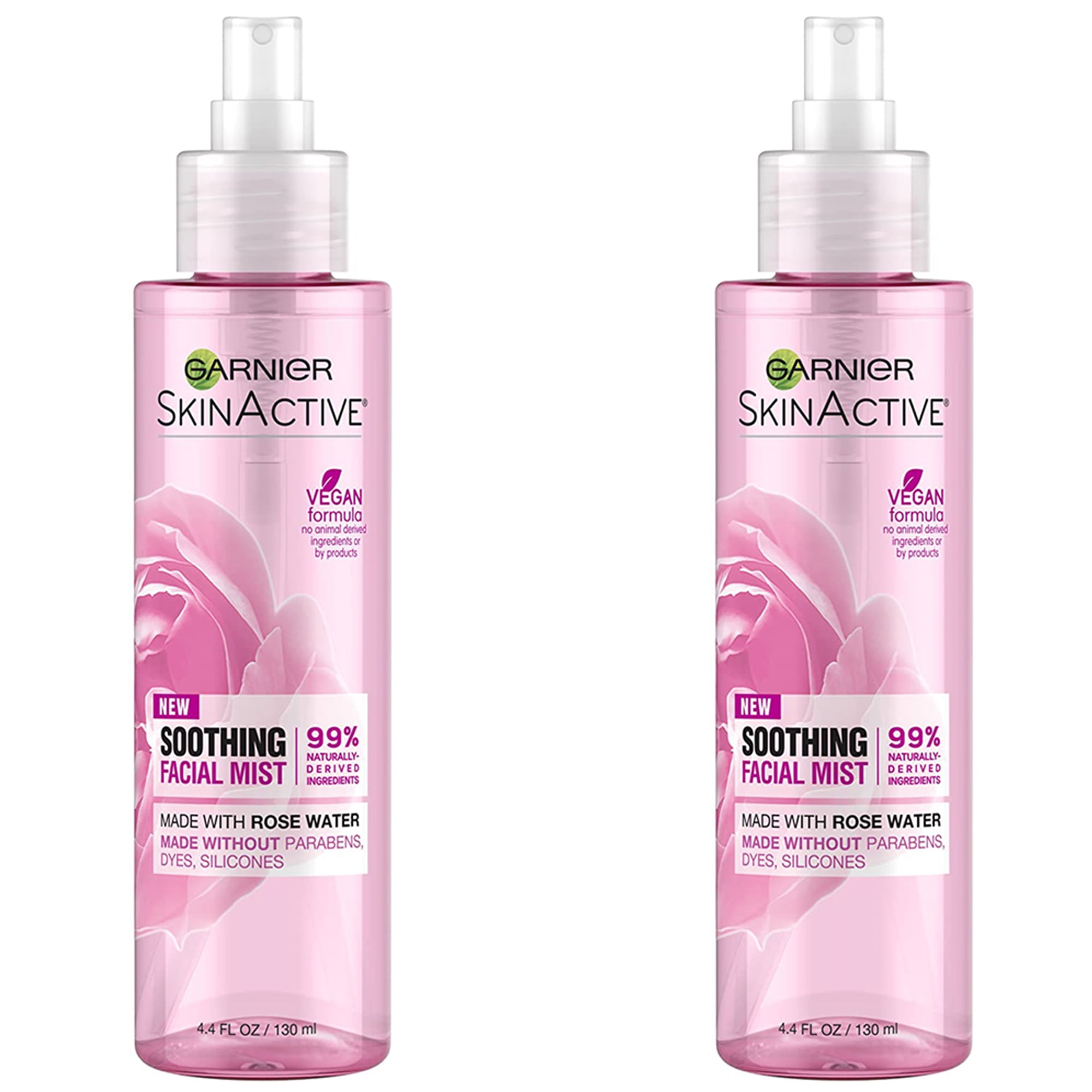 Pack of 2 Garnier SkinActive Facial Mist Spray with Rose Water 4.4 Fl Oz Walmart