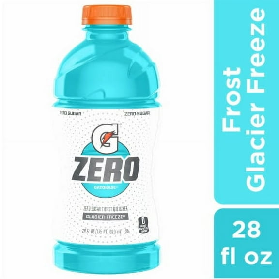Pack of 2 - Gatorade Frost Zero Sugar Blue Glacier Freeze Sports Drink Bottle 28 fl oz