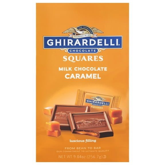 Pack of 2 Ghirardelli Milk Chocolate Caramel Squares, 9.04 oz (Package May Vary)