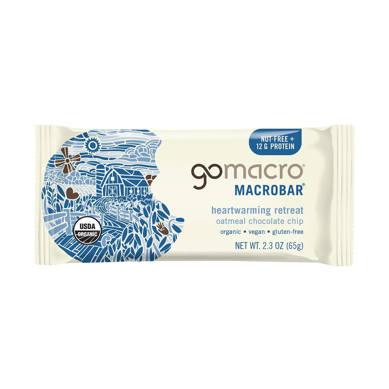 Pack of 2 GoMacro Macrobar Oatmeal Chocolate Chip, 2.3 oz (Package May Vary)