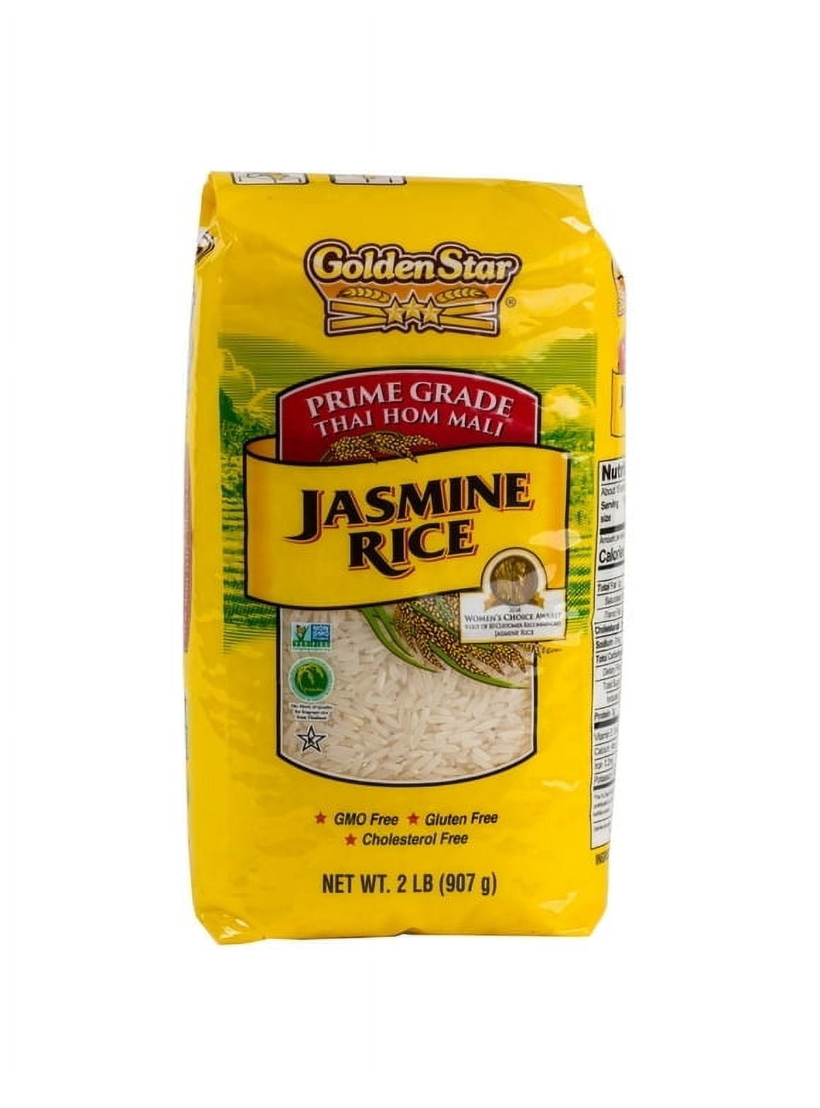 Pack of 2 Golden Star Prime Grade Thai Hom Mali Jasmine Rice, 2 lb Bag