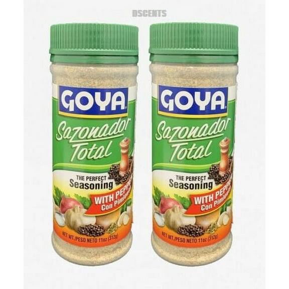 Pack of 2 Goya Sazonador Total The Perfect Seasoning W/ Pepper Con Pimienta 11oz