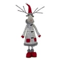 thumbnail image 1 of Pack of 2 Gray and Red Moose with Coat, Boots and Christmas Hat Figurine 33", 1 of 1