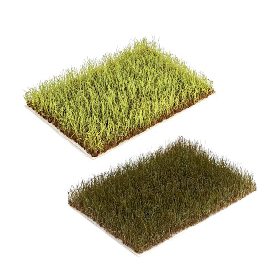 Pack of 2 Handmade Model Scenery Materials Tearable Nylon Grass Tufts for Miniature Train Landscape and Craft Projects
