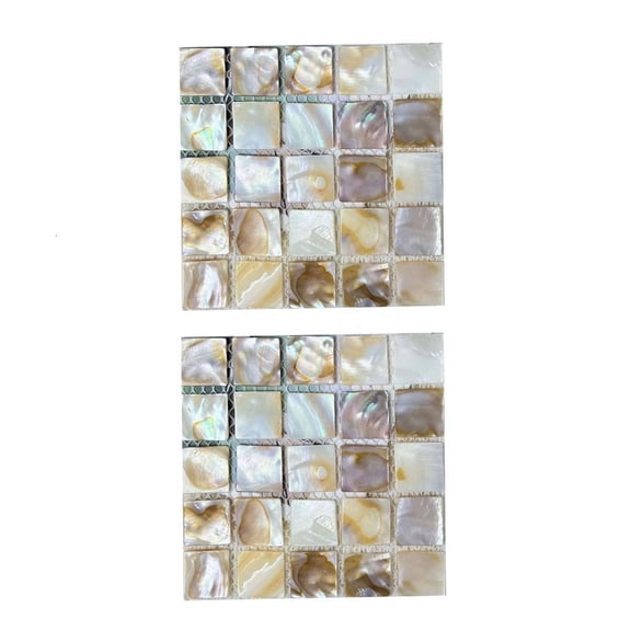 Pack of 2 Heat Insulation Square Shell Coasters Nonslip Cup Mat for Dining Table