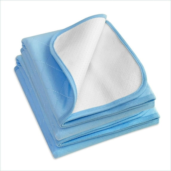 pack of 1 Heavy Absorbency Reusable Incontinence Bed Pads for Kids, Adults, Elderly, Pets - Kylie Sheets 70x90cm, Blue New Invention, Anti-Slip