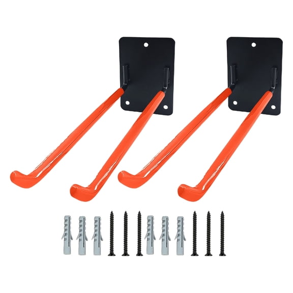 Pack of 2 Heavy Duty Iron Wall Hooks for Garage Storage Tool Organization