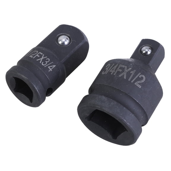 Pack of 2 Heavy Duty Socket Adapter 3/4Inch to 1/2Inch & 1/2Inch to 3/4Inch for Wrench Spanner Home Repair Easy Carrying