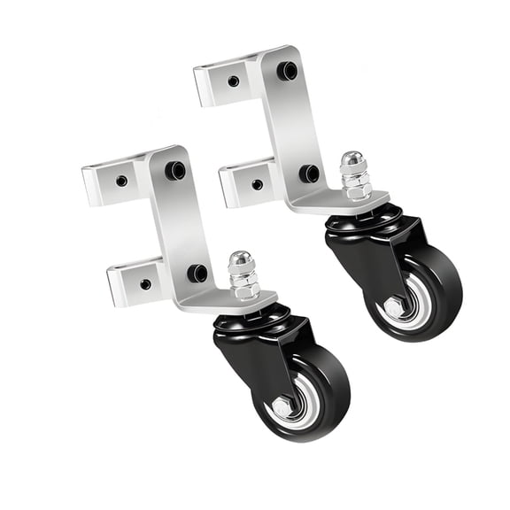Pack of 2 Heavy Duty Steel Front Casters for Toolboxes Smooth Rolling Commercial Load