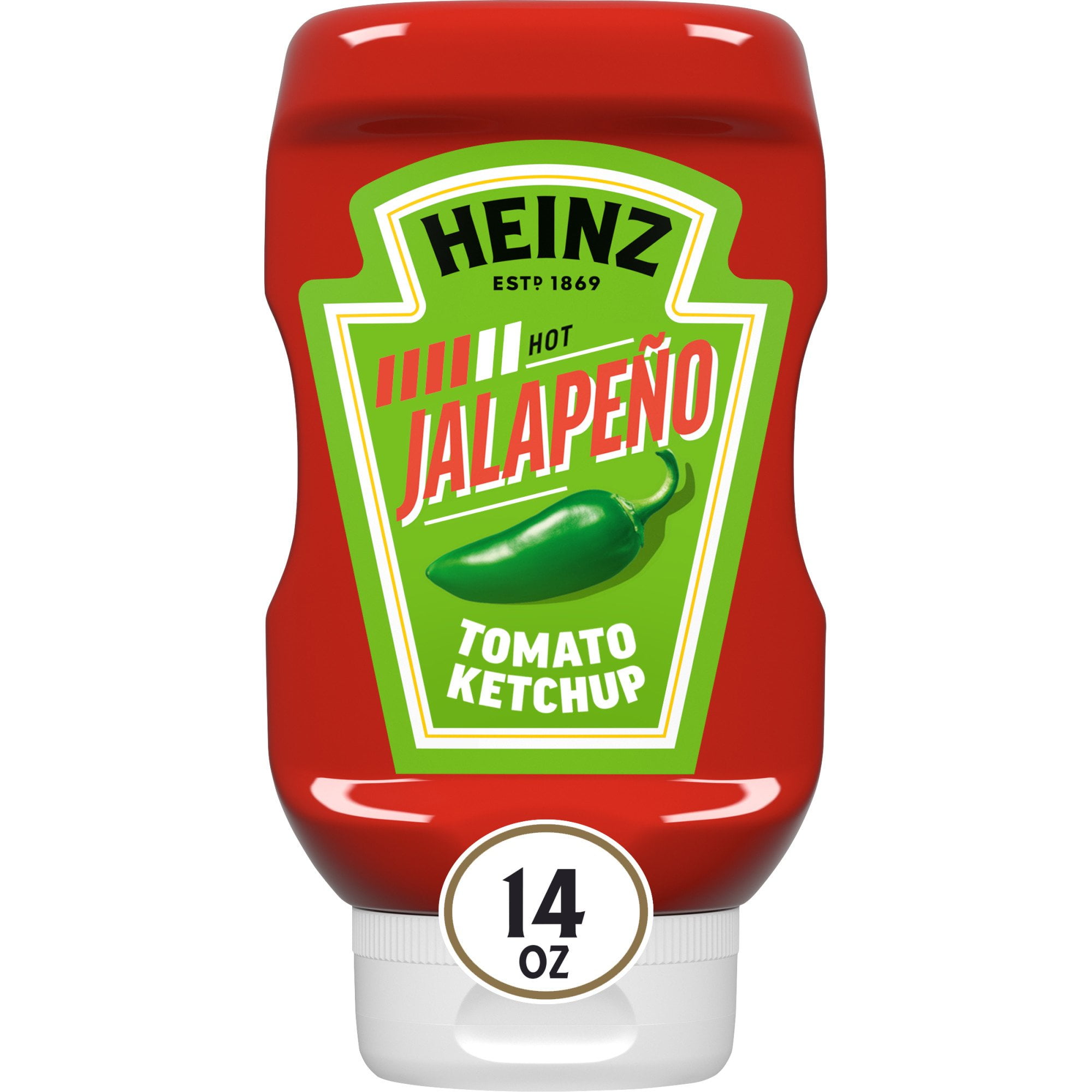 Pack of 2 Heinz Jalapeno Tomato Ketchup, 14 oz (Package May Vary)