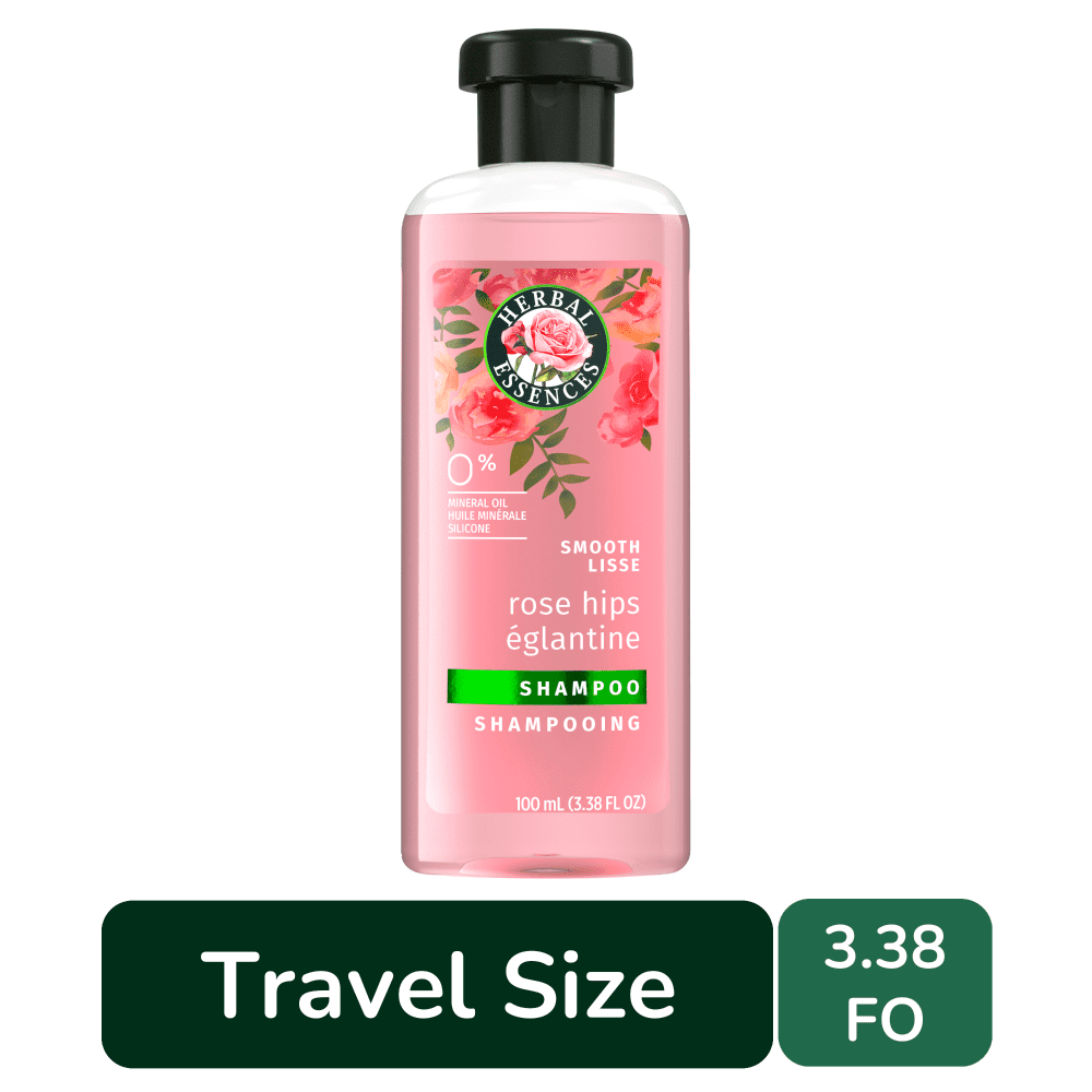 Pack of 2 Herbal Essences Classics Smooth Shampoo with Rose Hips Travel Size, 3.38 fl oz (Package May Vary)