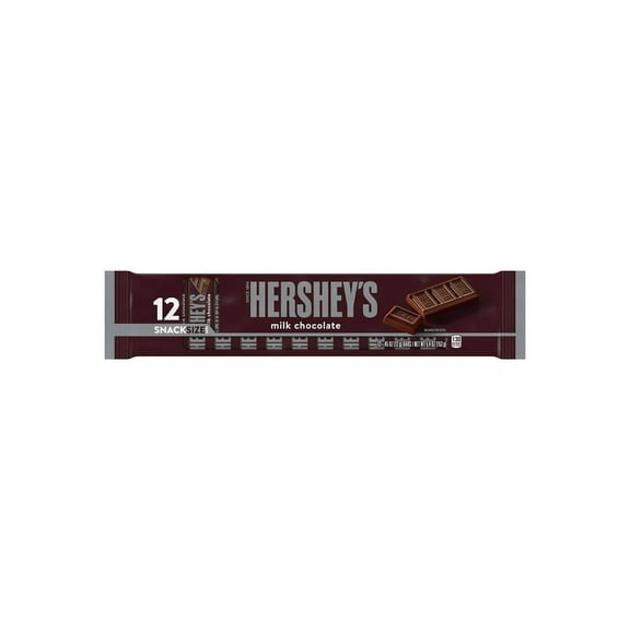 Pack of 2 Hershey's Milk Chocolate Snack Size Candy, Bars 0.45 oz, 12 Count