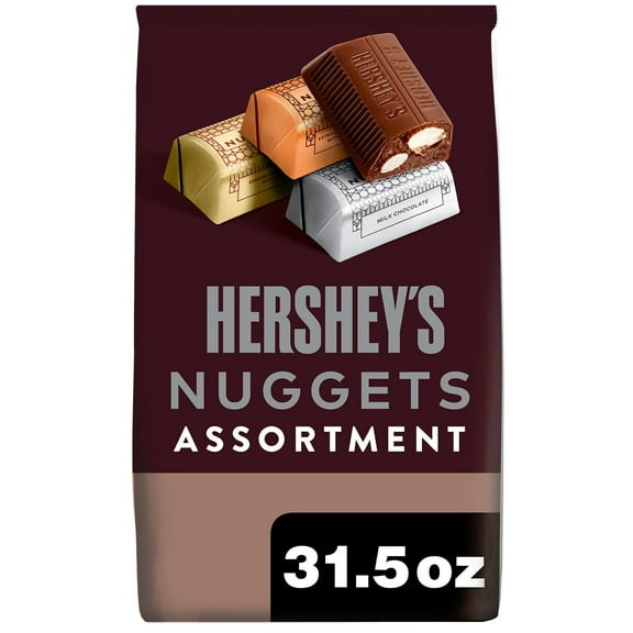 Pack of 2 Hershey's Nuggets Assorted Chocolate Candy, Party Pack 31.5 oz