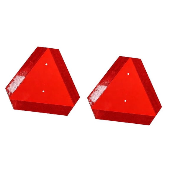 Pack of 2 High Aluminum Reflective Signs for Slow Moving Vehicles with Pre Drilled Holes
