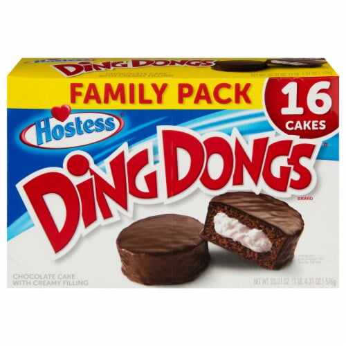 Pack of 2 - Hostess Ding Dongs Chocolate Snack Cakes 16 ct / 20.31 oz