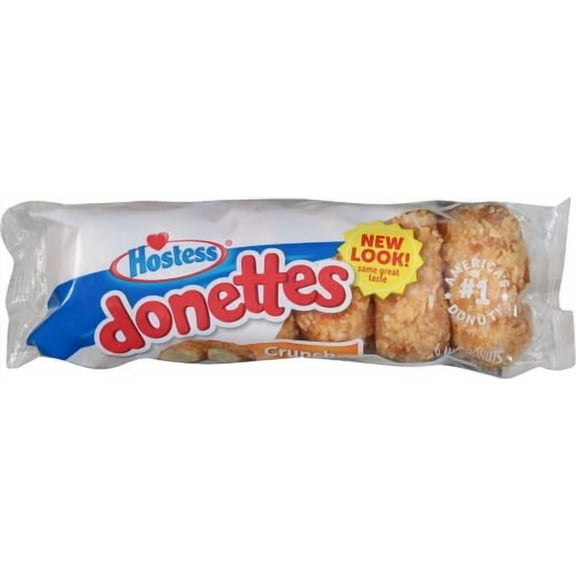 (Pack of 2) Hostess Donettes Mini Crunch Donuts, 6 Count