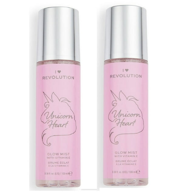 Revolution Beauty Limited Unicorn Heart Glow Mist With Vitamin E, 3.38 fl oz / 100 ml