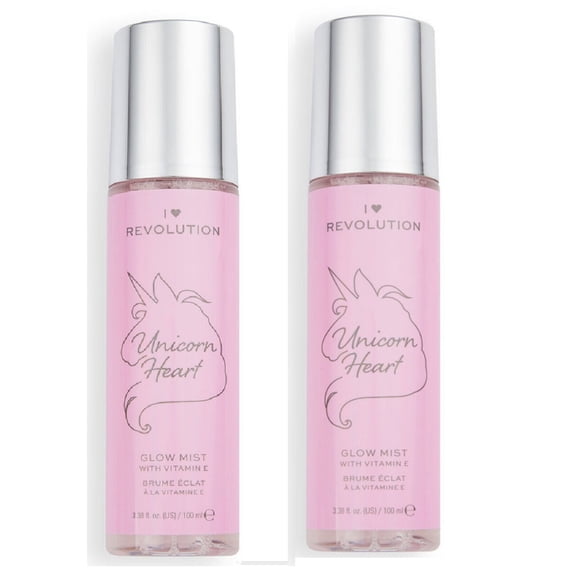 Revolution Beauty Limited Unicorn Heart Glow Mist With Vitamin E, 3.38 fl oz / 100 ml