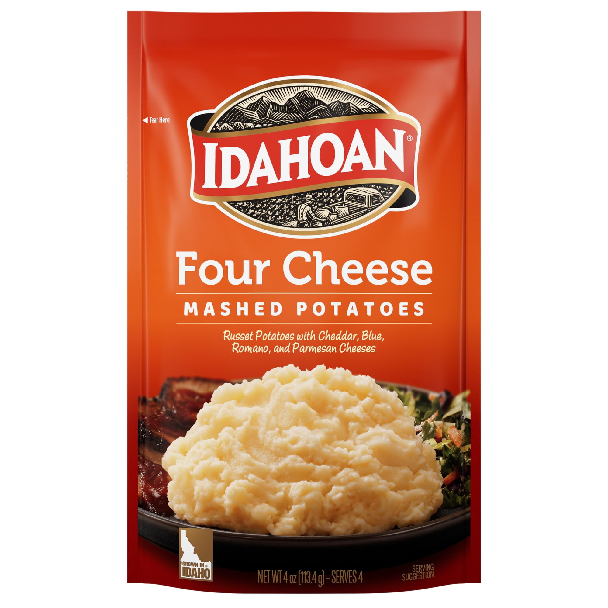 Pack of 2 - Idahoan Four Cheese Mashed Potatoes, 4 Oz Packaging May Vary