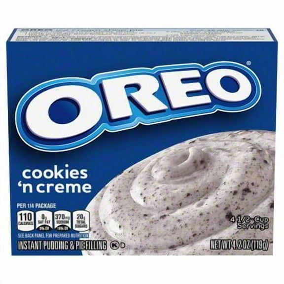 Pack of 2 - Jell-O Oreo Cookies 'n Creme Instant Pudding Mix, 4.2 oz