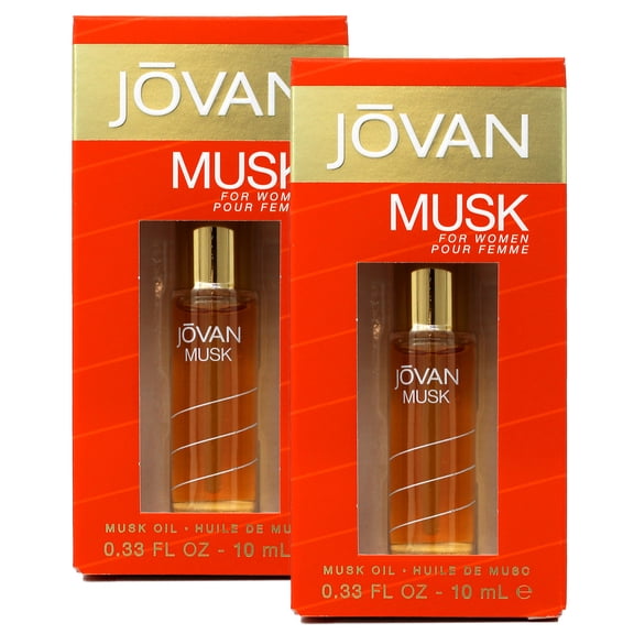 (Pack of 2) Jovan Musk by Coty for Women 0.33 oz Perfumed Musk Oil 0.33 OZ ea