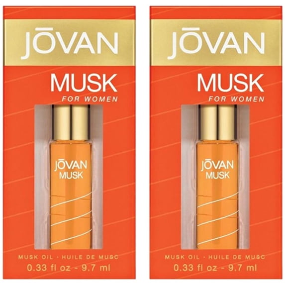 (Pack of 2) Jovan Musk by Coty for Women 0.33 oz Perfumed Musk Oil 0.33 OZ ea