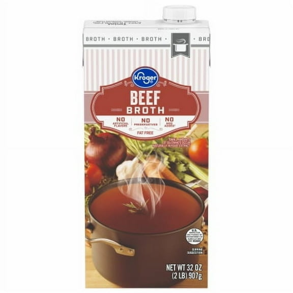 Pack of 2 - KR Fat Free Beef Broth 32 oz