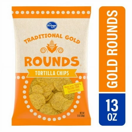 Pack of 2 - KR Gold Round Tortilla Chips 13 oz