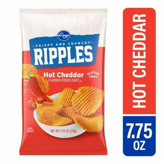 Pack of 2 - KR Hot Cheddar Potato Chips 7.75 oz