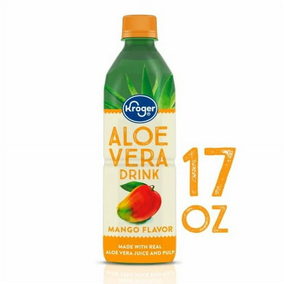 Pack of 2 - KR Mango Flavor Aloe Vera Juice Drink 16.9 fl oz