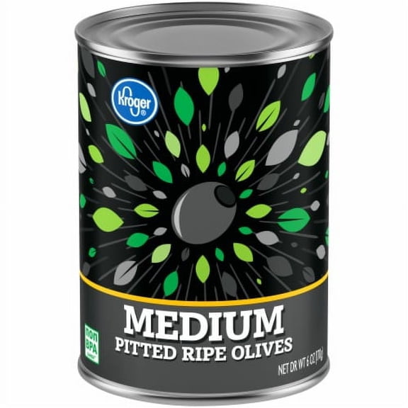 Pack of 2 - KR Medium Pitted Ripe Black Olives 6 oz