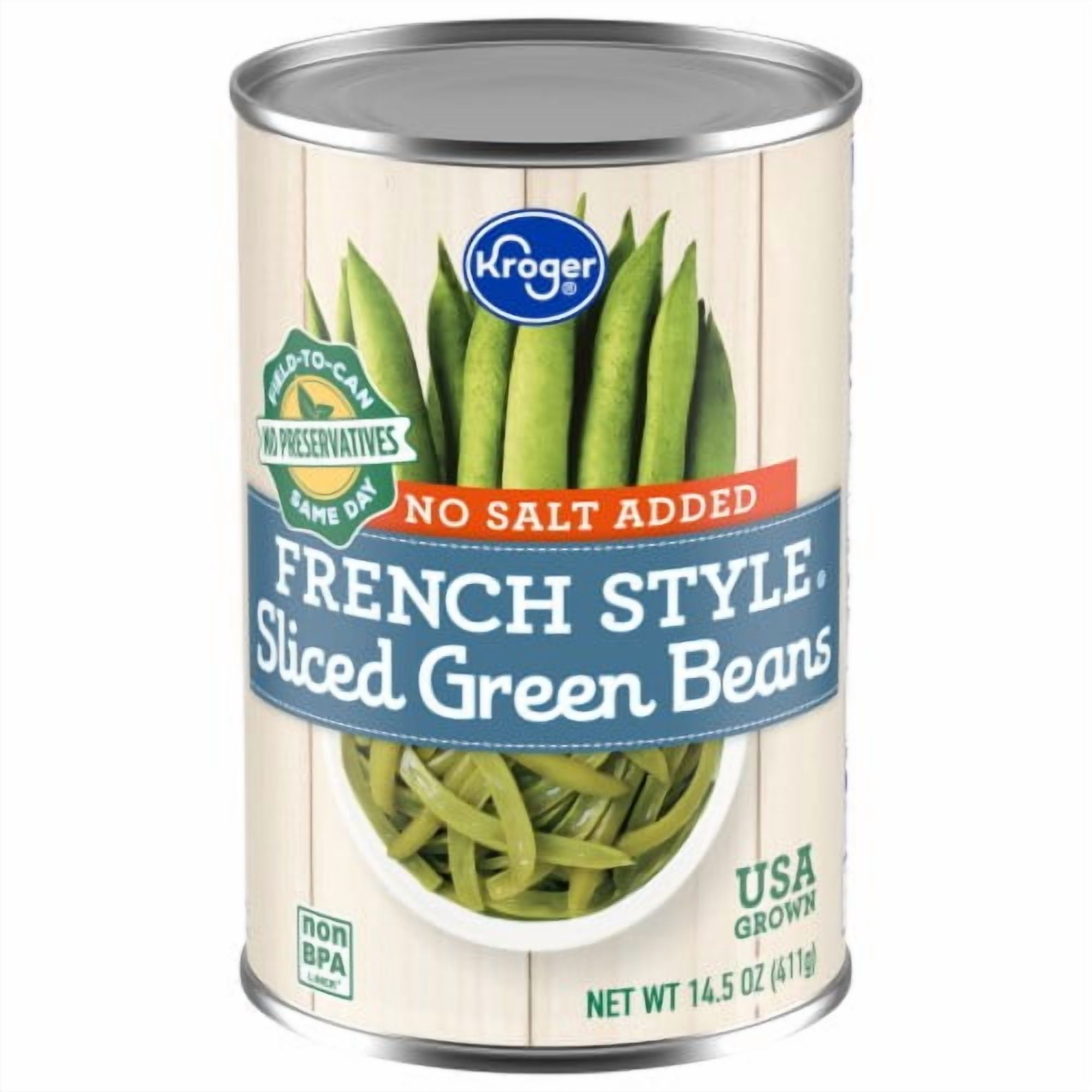 KR No Salt Added French Style Sliced Green Beans 14.5 oz - Pack of 2
