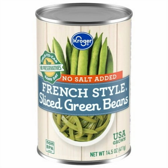 KR No Salt Added French Style Sliced Green Beans 14.5 oz - Pack of 2