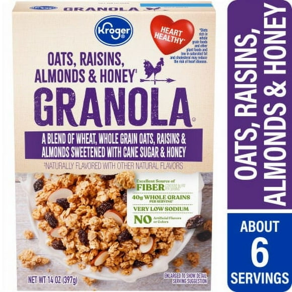Pack of 2 - KR Oats Raisins Almonds & Honey Granola 14 oz