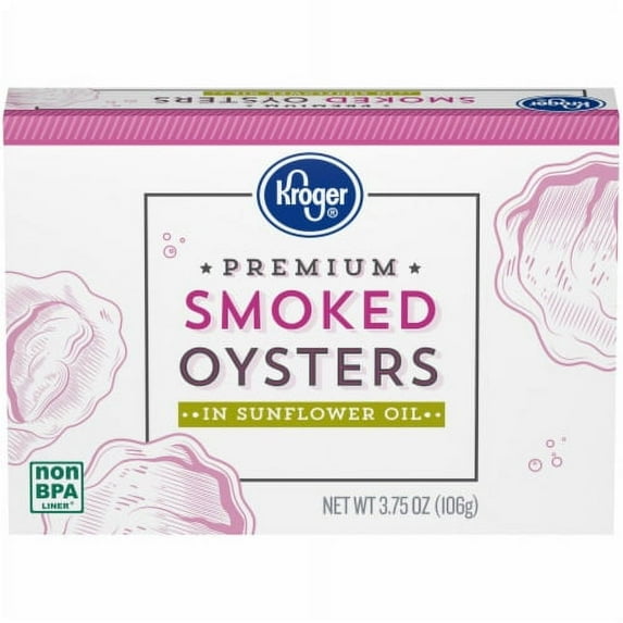 Pack of 2 - KR Premium Smoked Oysters in Sunflower Oil 3.75 oz
