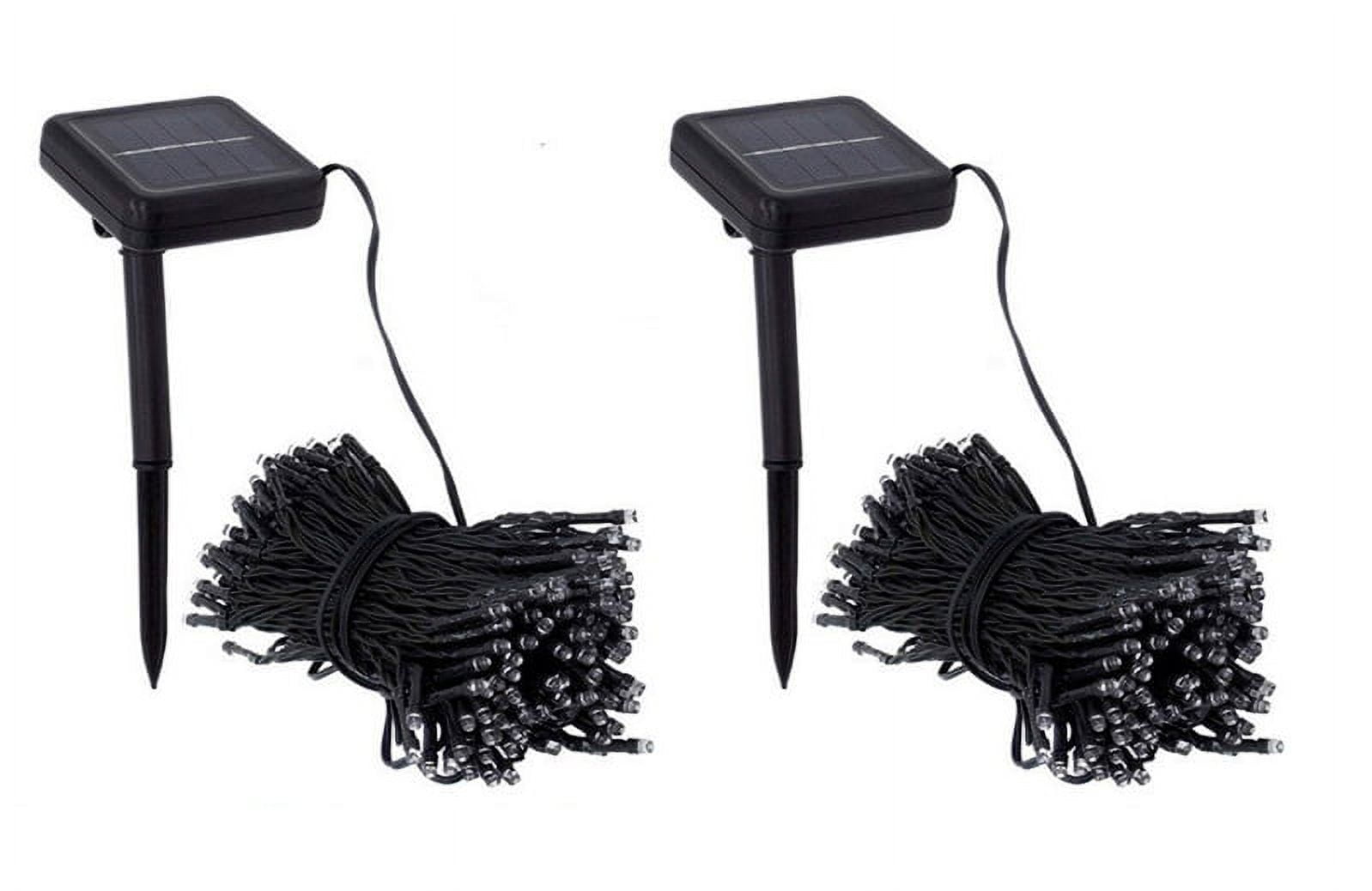 Pack of 2 Kanstar 100 LED 39FT White Outdoor Solar String lights for Garden Wedding Party Lamps