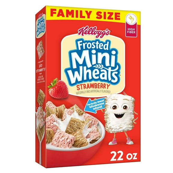 Kellogg's Frosted Mini-Wheats Strawberry Cold Breakfast Cereal - 22 oz- Pack of 2