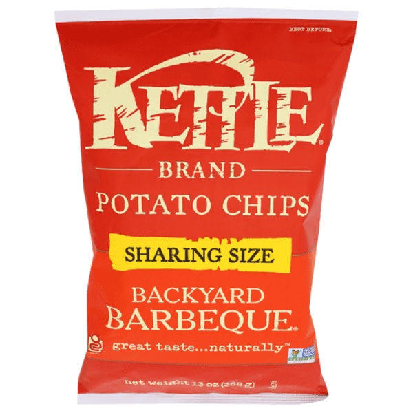 Pack of 2 - Kettle Backyard BBQ Sharing Size Kettle Potato Chips 13 oz