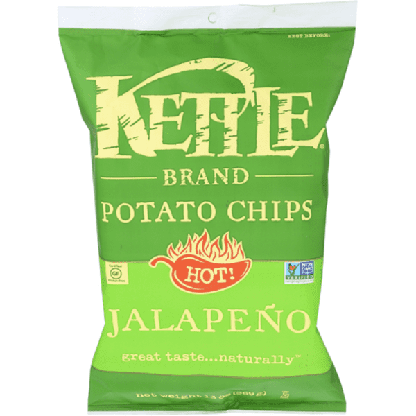 Pack of 2 - Kettle Hot Jalapeno Kettle Potato Chips, Sharing Size 13 oz