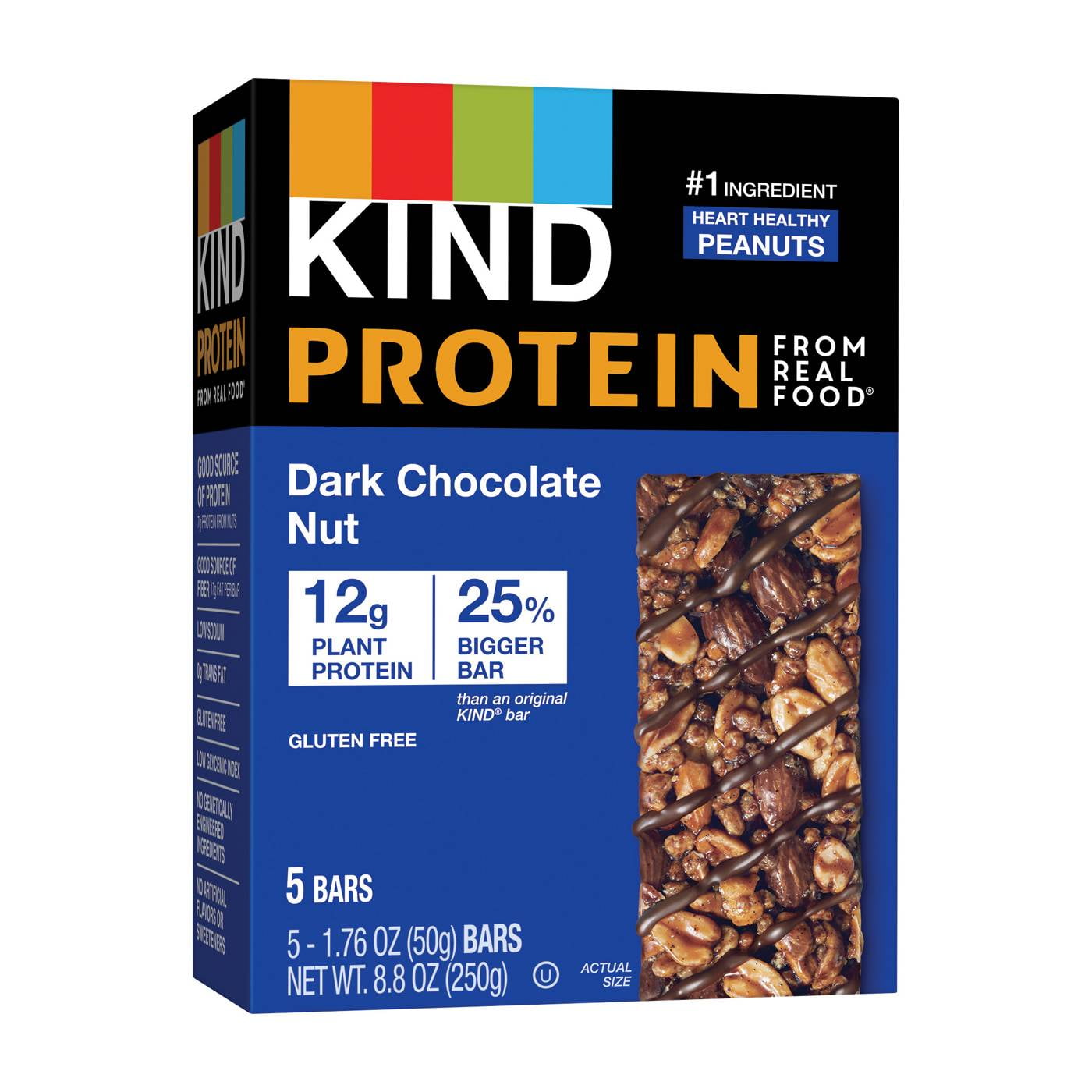 Pack of 2 - Kind 12g Protein Bars - Dark Chocolate Nut 5 ct