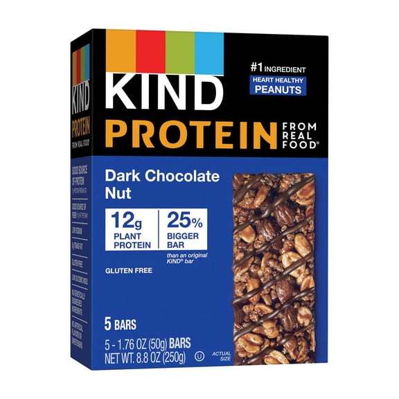 Pack of 2 - Kind 12g Protein Bars - Dark Chocolate Nut 5 ct