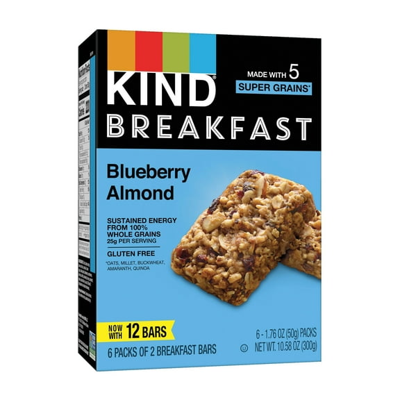 Kind Breakfast Bars - Blueberry Almond - 6 ct (Pack of 2)