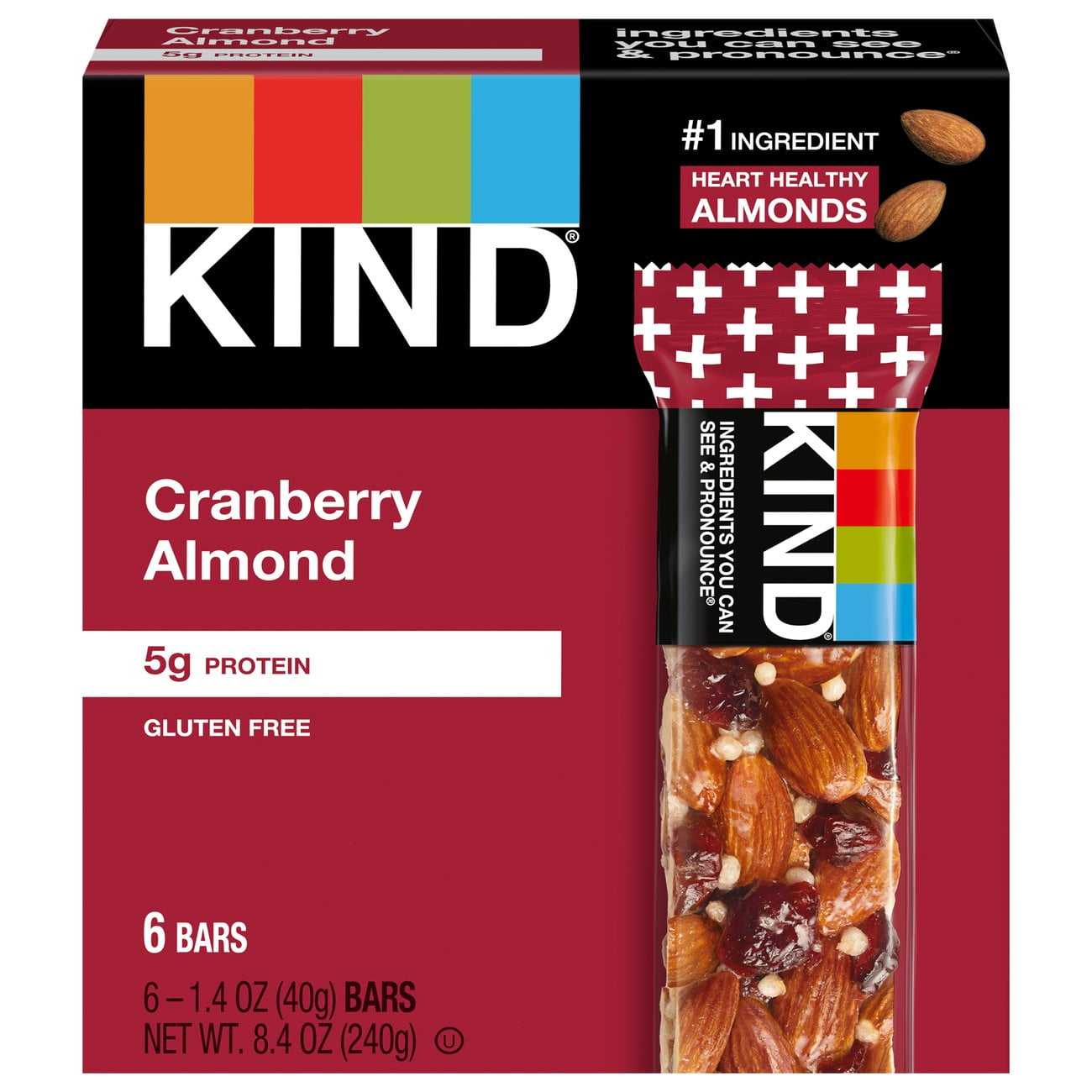 Kind Cranberry Almond Bars - 6 ct- Pack of 2